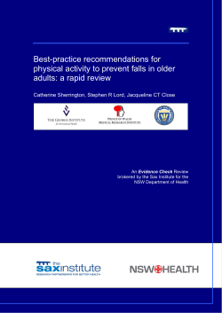 Best-practice recommendations for physical activity to