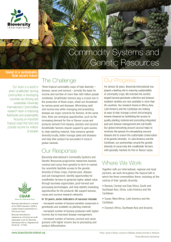 Commodity Systems and Genetic Resources