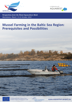 Mussel Farming in the Baltic Sea Region