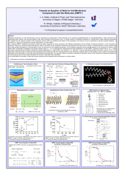 Towards an Equation of State for Cell Membranes Composed of
