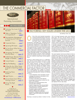 the commercial factor - International Factoring Association