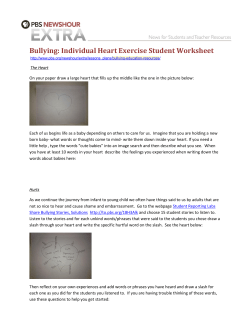 Bullying: Individual Heart Exercise Student Worksheet