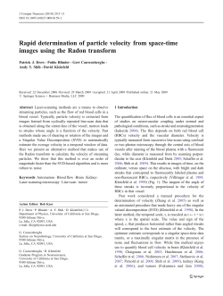 Rapid determination of particle velocity from space