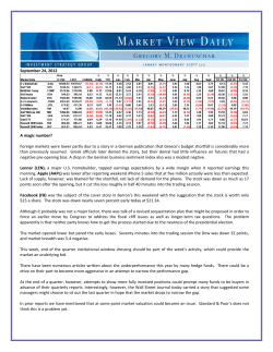 September 24, 2012 A magic number? Foreign markets