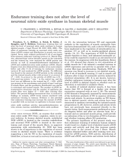 Endurance training does not alter the level of