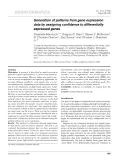 Generation of patterns from gene expression data by assigning