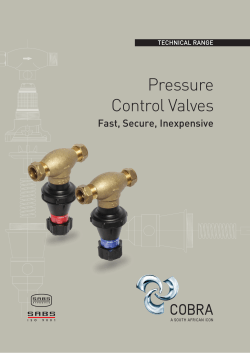Pressure Control Valves New C