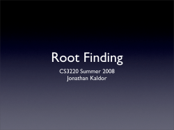 Root Finding - Cornell Computer Science