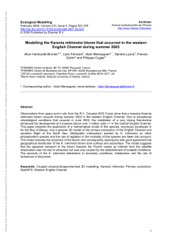 Ecological Modelling - Archimer