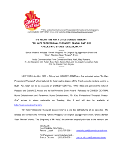 Comedy Central Press Release for DVD Season 1