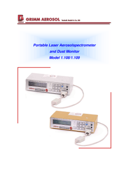 Portable Laser Aerosolspectrometer and Dust Monitor