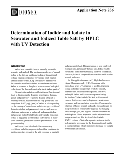 Determination of Iodide and Iodate in Seawater and Iodized Table