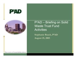 P2AD &ndash; Briefing on Solid Waste Trust Fund Activities
