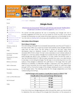 Shingle Roofs - FloridaDisaster.org