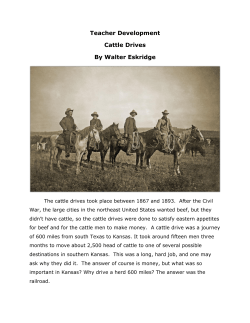 Teacher Development Cattle Drives By Walter Eskridge