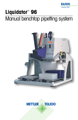 Liquidator&trade; 96 Manual benchtop pipetting system