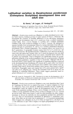 Bentz, B.J., J.A. Logan, and J.C. Vandygriff. 2001. Latitudinal life