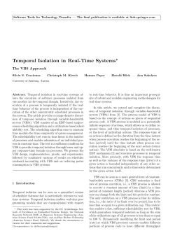 Temporal Isolation in Real-Time Systems