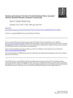 Mutation and Extinction - Indiana University Bloomington