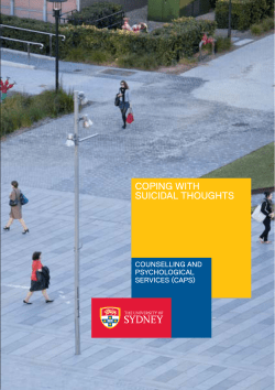 Coping with suicidal thoughts