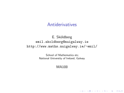Antiderivatives
