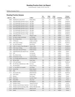 RPQuiz List - Hardeman County Schools
