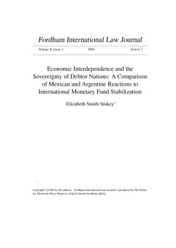 Economic Interdependence and the Sovereignty of