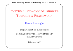 Political Economy of Growth: Towards a Framework