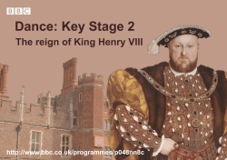Dance: Key Stage 2 - Henry VIII