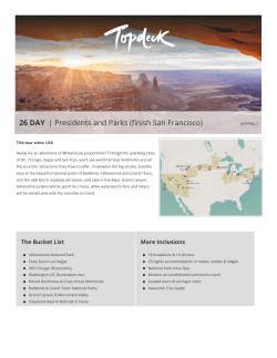 26 DAY | Presidents and Parks (finish San Francisco)