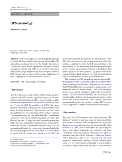 GPS seismology