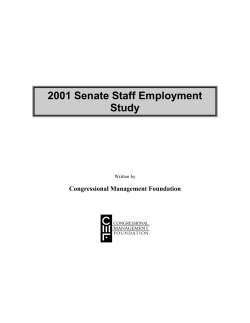 2001 Senate Staff Employment Study