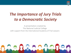 The Importance of Jury Trials - The National Judicial College