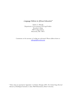 Language Policies in African Education