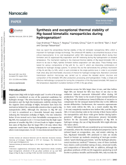 Synthesis and exceptional thermal stability of Mg-based