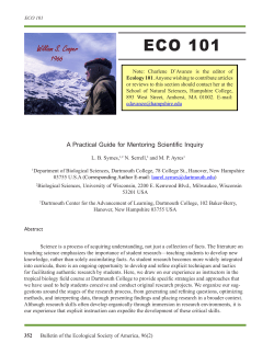 A Practical Guide for Mentoring Scientific Inquiry