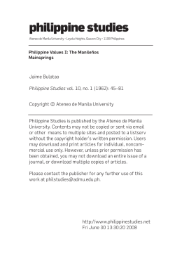 Print this article - Philippine Studies