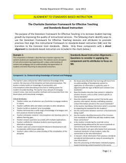 Danielson Alignment to Standards