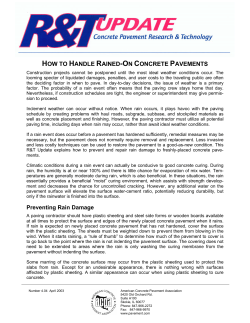 HOW TO HANDLE RAINED-ON CONCRETE PAVEMENTS