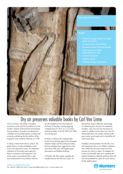 Dry air preserves valuable books by Carl Von Linne