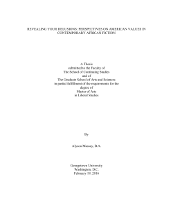 REVEALING YOUR DELUSIONS: PERSPECTIVES ON AMERICAN