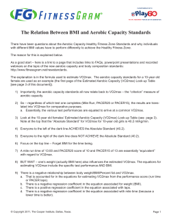 The Relation Between BMI and Aerobic Capacity Standards