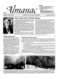 No. 17 January 15, 1991 - University of Pennsylvania