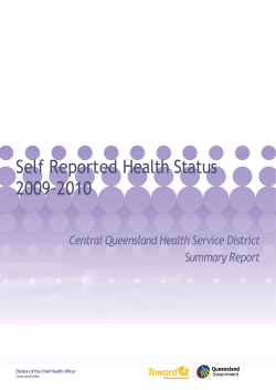 Self Reported Health Status 2009-2010: Central