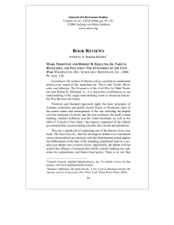 Tariffs, Blockades, and Inflation: The Economics of the Civil War