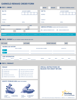 Earmold Remake Order Form