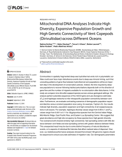 Mitochondrial DNA Analyses Indicate High Diversity