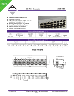 2x8, 16 Port RJ45 Connector Jack, 10/100 BaseT, RJ45 Connector