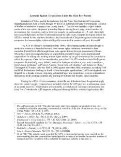 Lawsuits Against Corporations Under the Alien Tort Statute Enacted