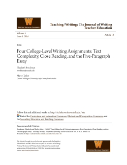Four College-Level Writing Assignments